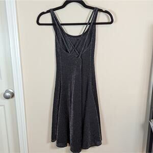 Black Sparkly Glitter Dance Dress